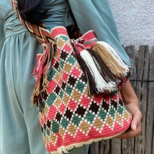 Mochila Grande de Diseño Multicolor Rosa